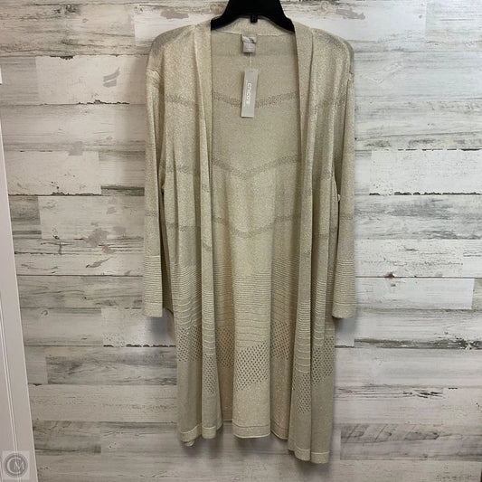 Cardigan By Chicos In Gold, Size: Xl