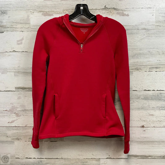 Athletic Top Long Sleeve Hoodie By Athleta In Red, Size: Xs