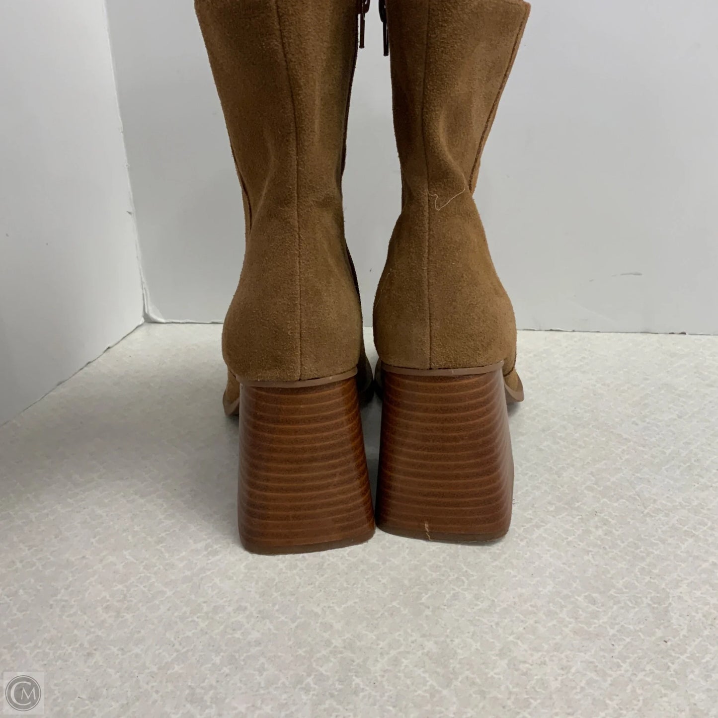 Boots Ankle Heels By Crown Vintage In Brown, Size: 10