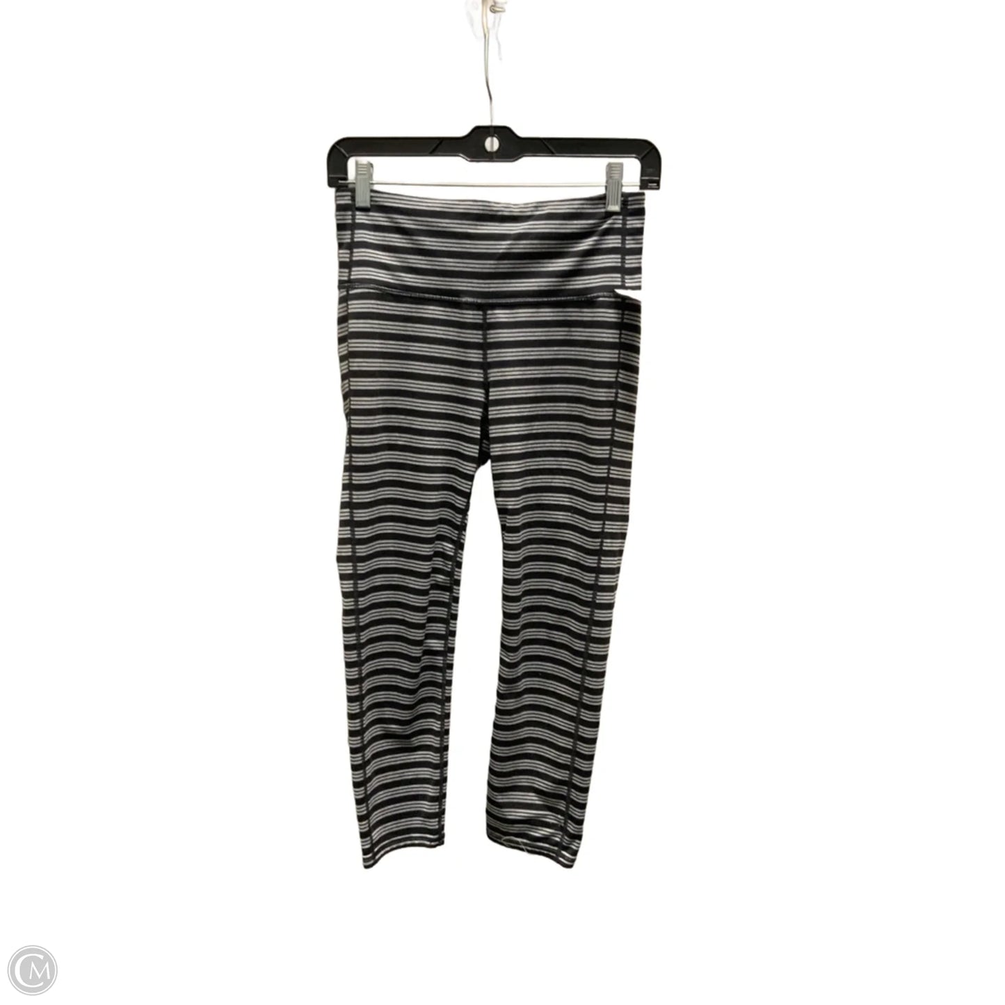 Athletic Leggings By Athleta In Black & Grey, Size: S
