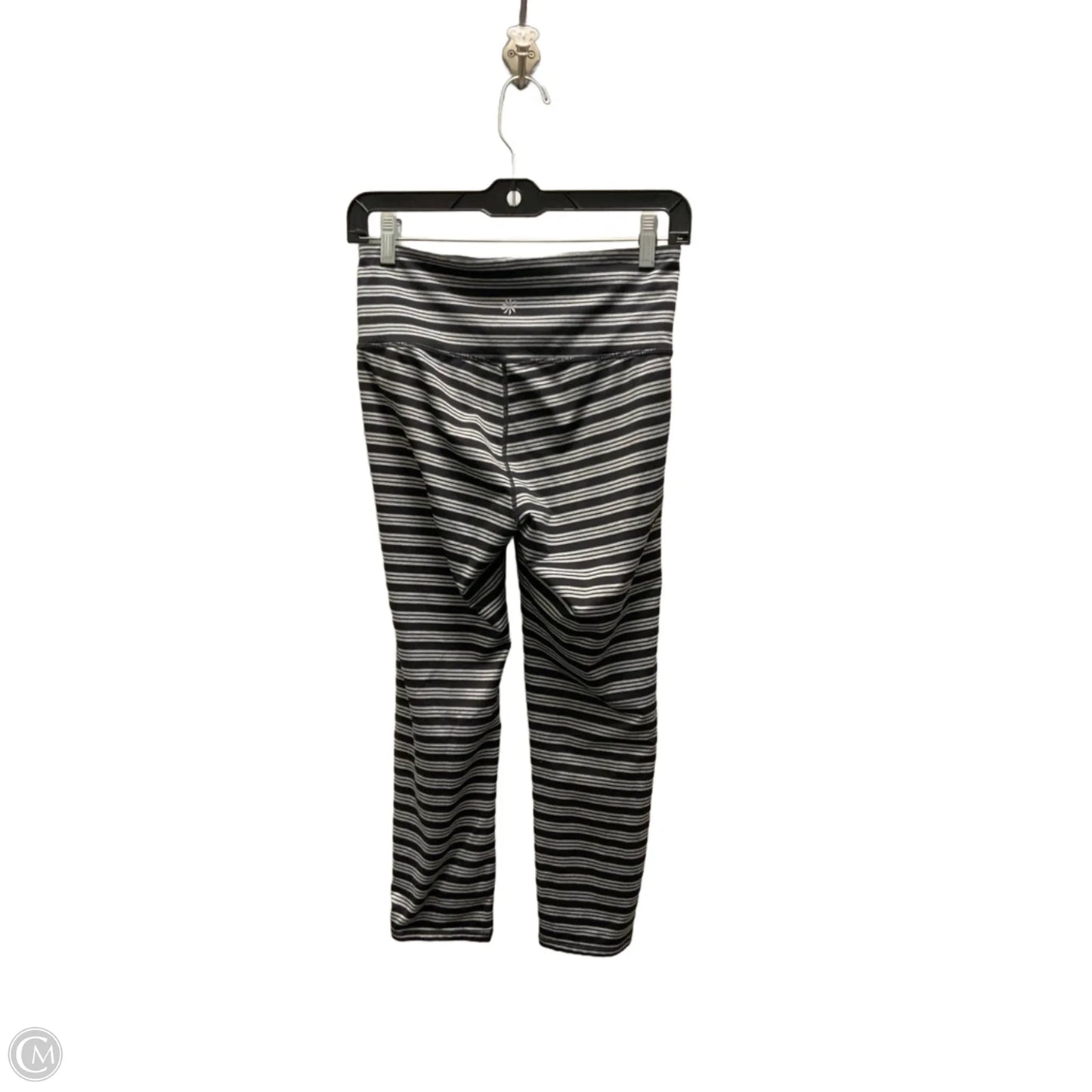 Athletic Leggings By Athleta In Black & Grey, Size: S