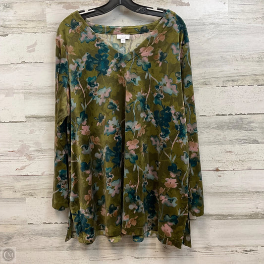 Blouse Long Sleeve By Pure Jill In Green, Size: 2x