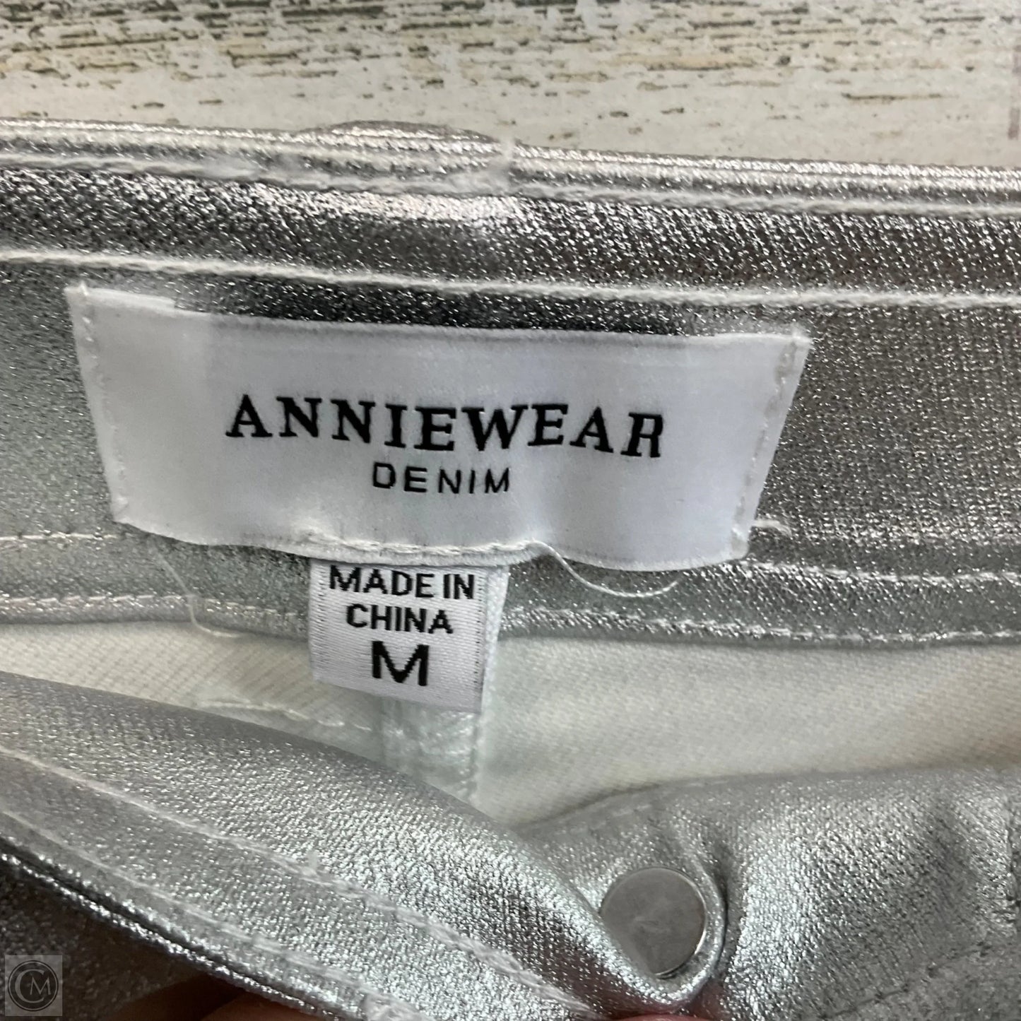Pants Wide Leg By Annie Wear In Silver, Size: M