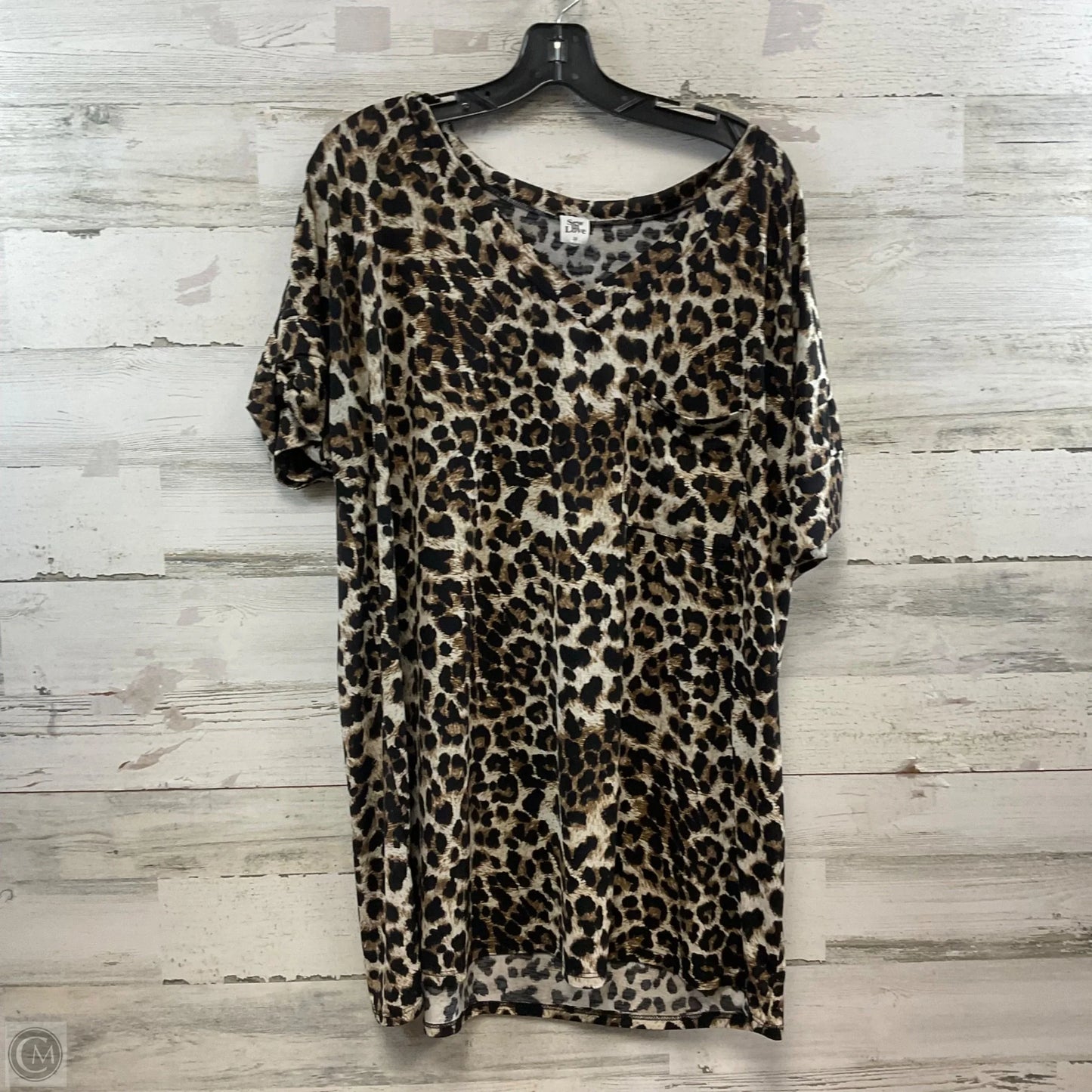 Blouse Short Sleeve By Sew In Love In Animal Print, Size: 2x
