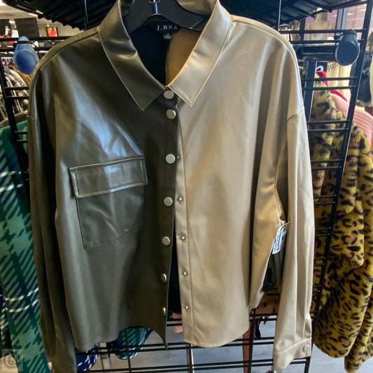 Top Long Sleeve By j.nna In Brown, Size: M