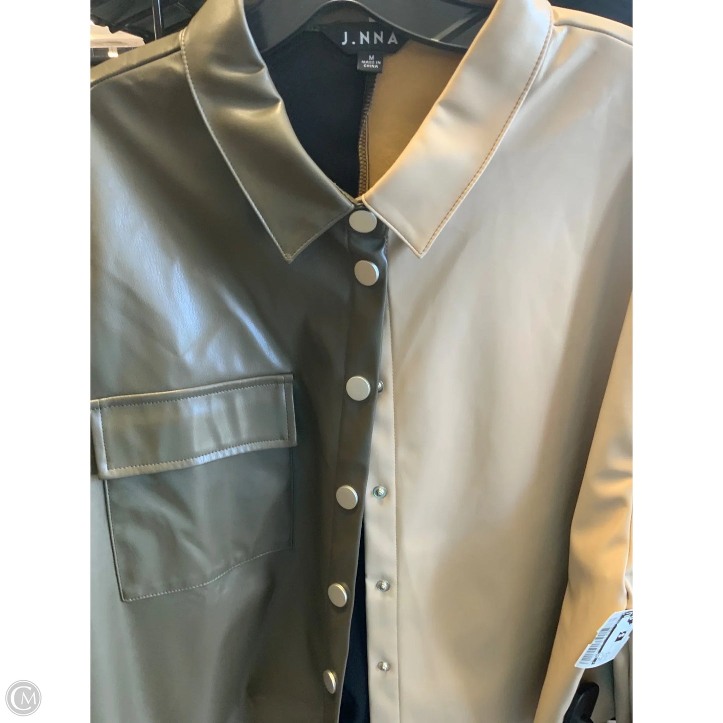 Top Long Sleeve By j.nna In Brown, Size: M