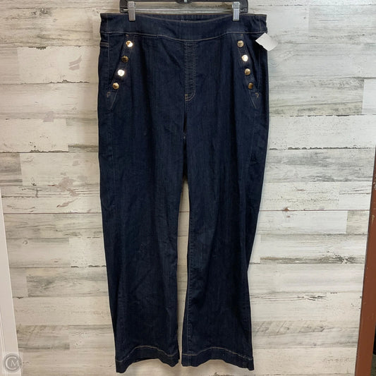 Jeans Wide Leg By Chicos In Blue Denim, Size: 14
