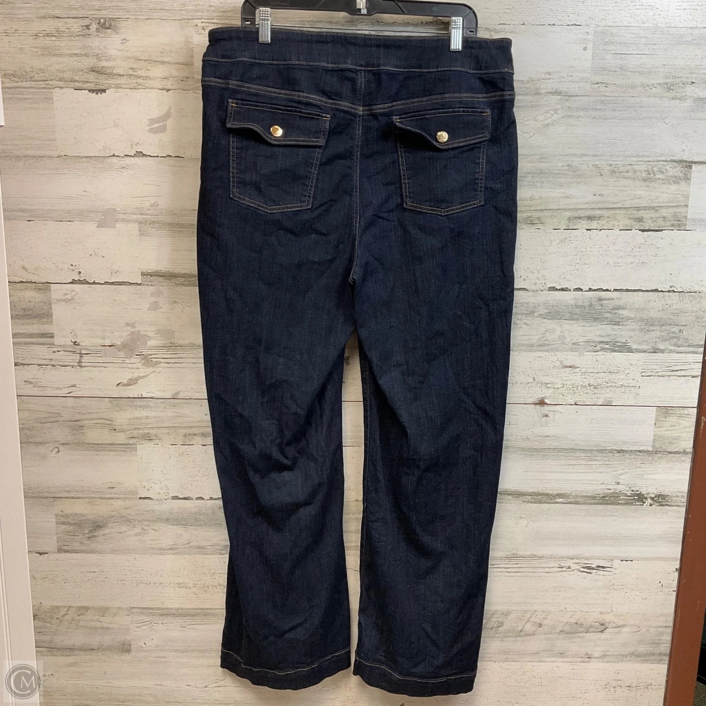 Jeans Wide Leg By Chicos In Blue Denim, Size: 14