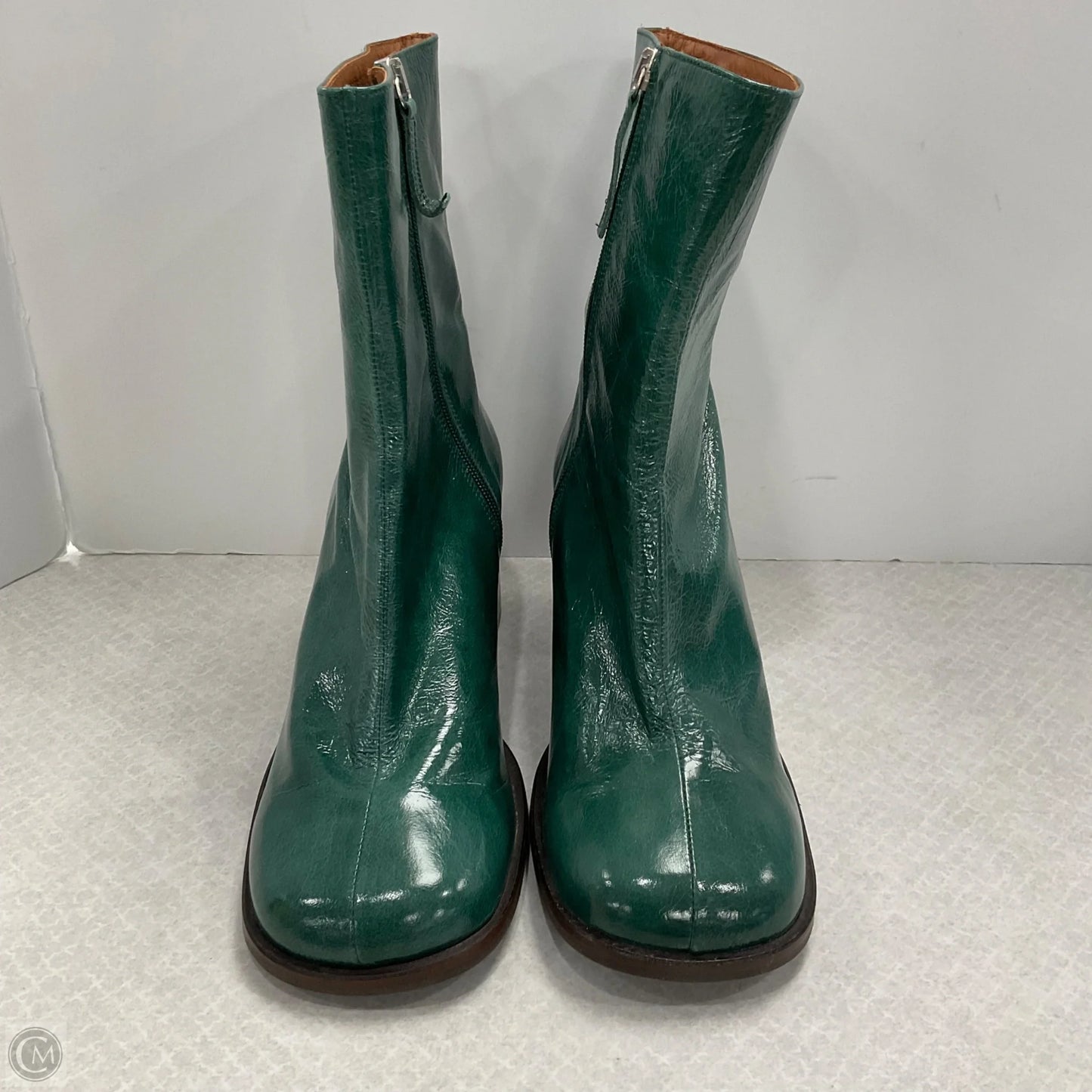 Boots Mid-calf Heels By Cma In Green, Size: 10