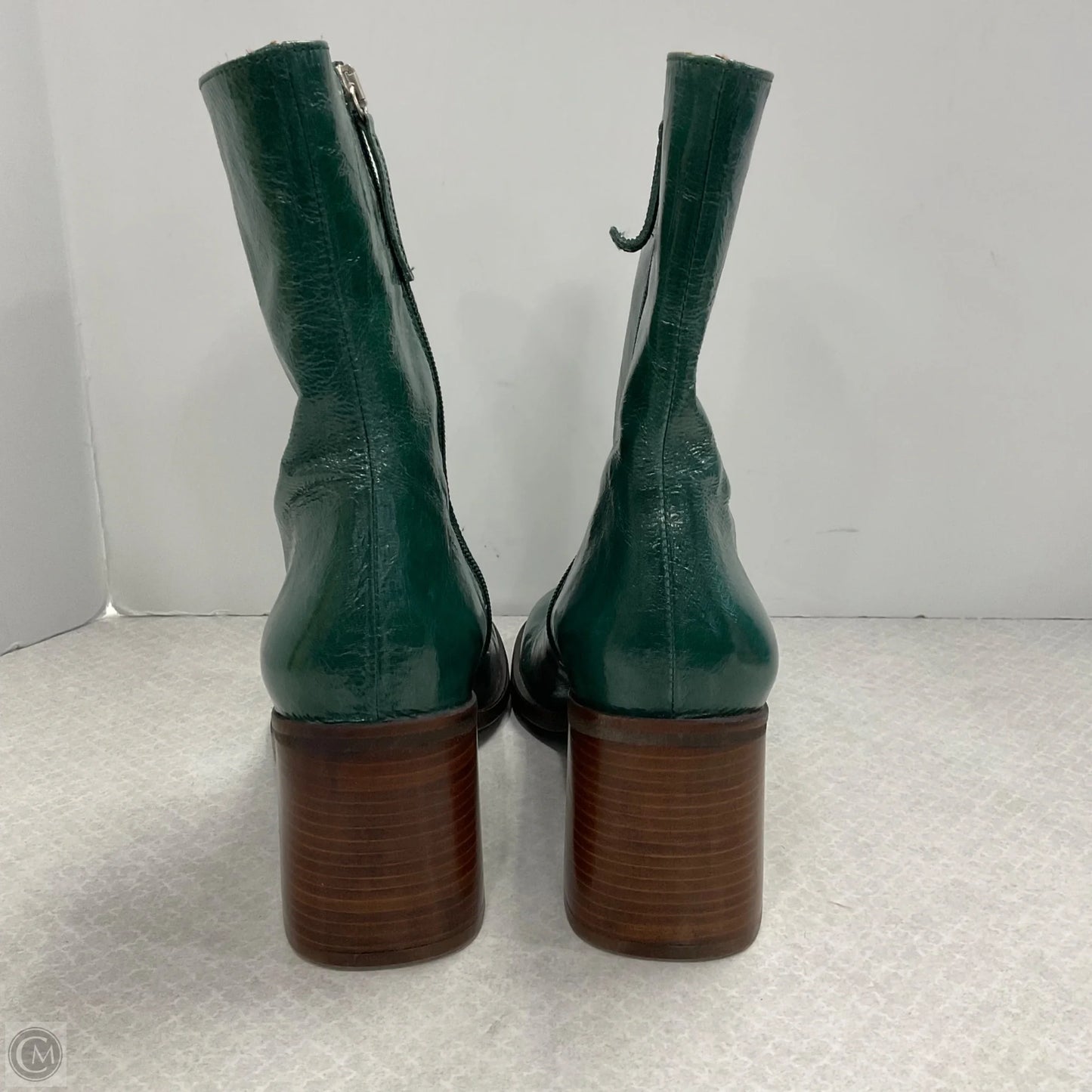 Boots Mid-calf Heels By Cma In Green, Size: 10