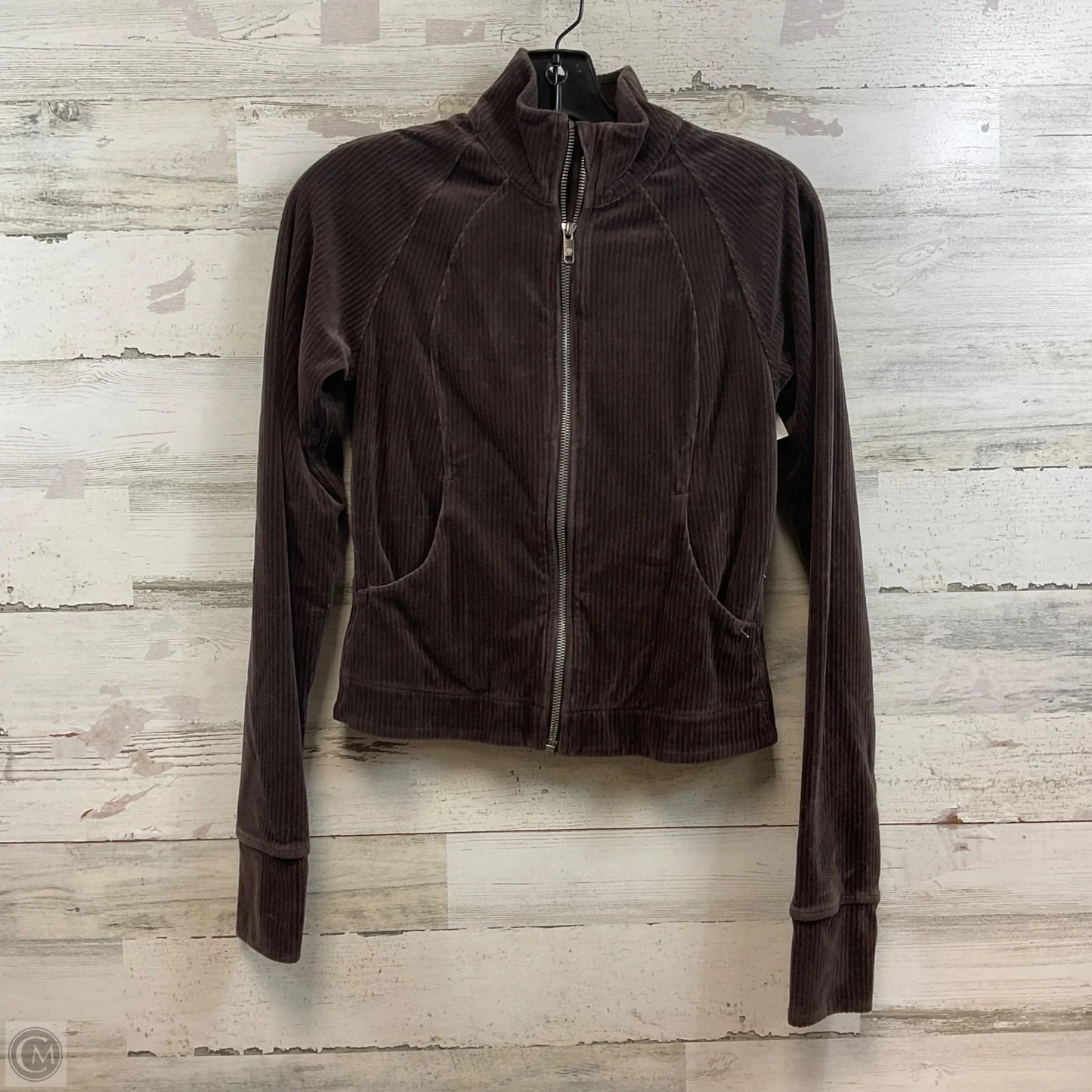 Athletic Jacket By Lululemon In Brown, Size: S