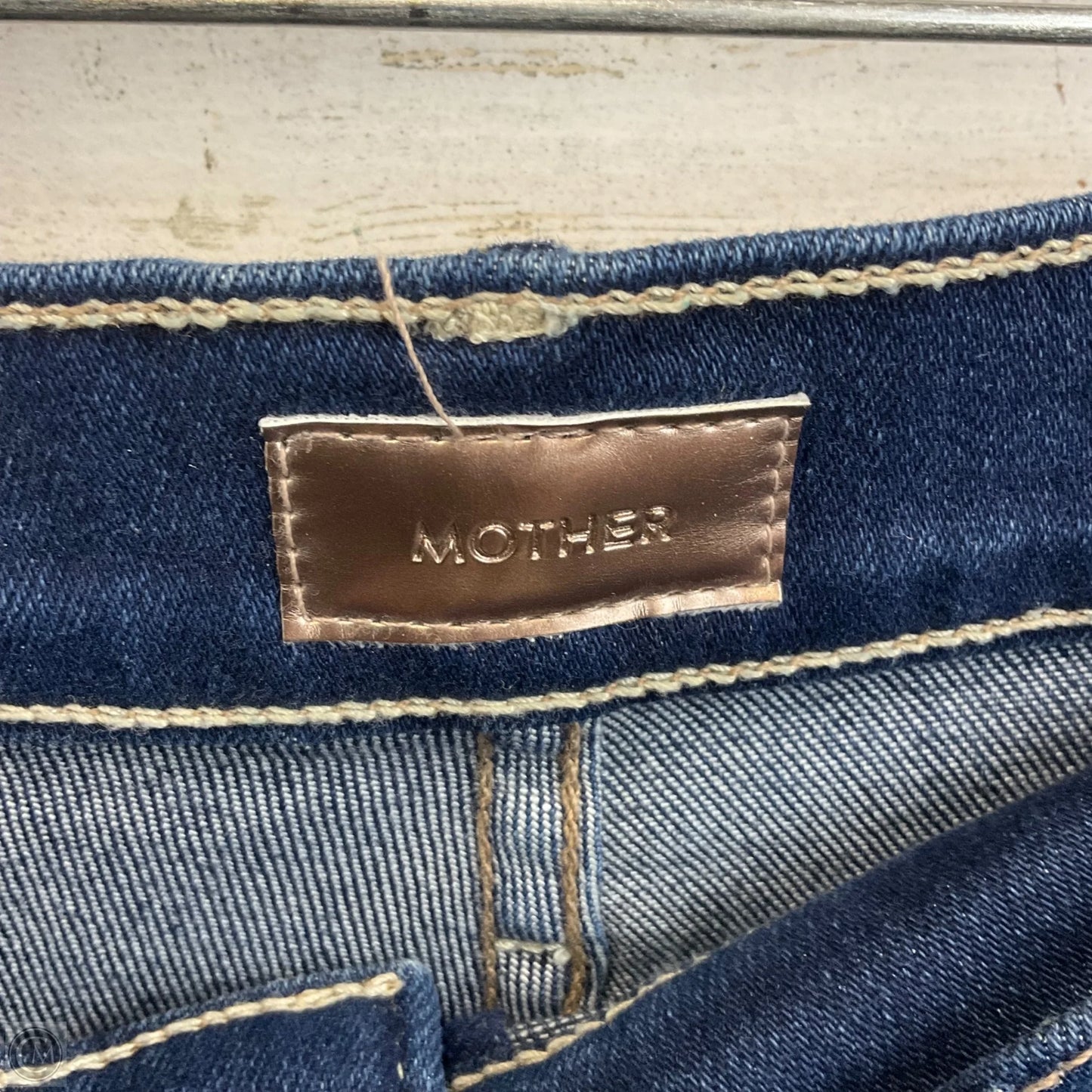 Jeans Straight By Mother In Blue Denim, Size: 8