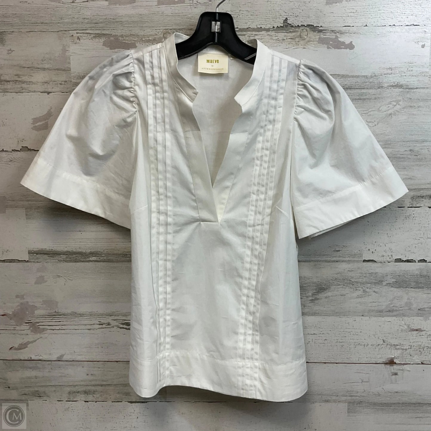 Blouse Short Sleeve By Maeve In White, Size: S