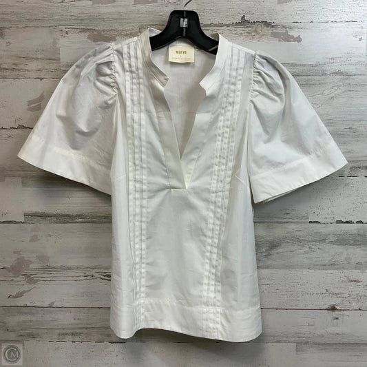 Blouse Short Sleeve By Maeve In White, Size: S