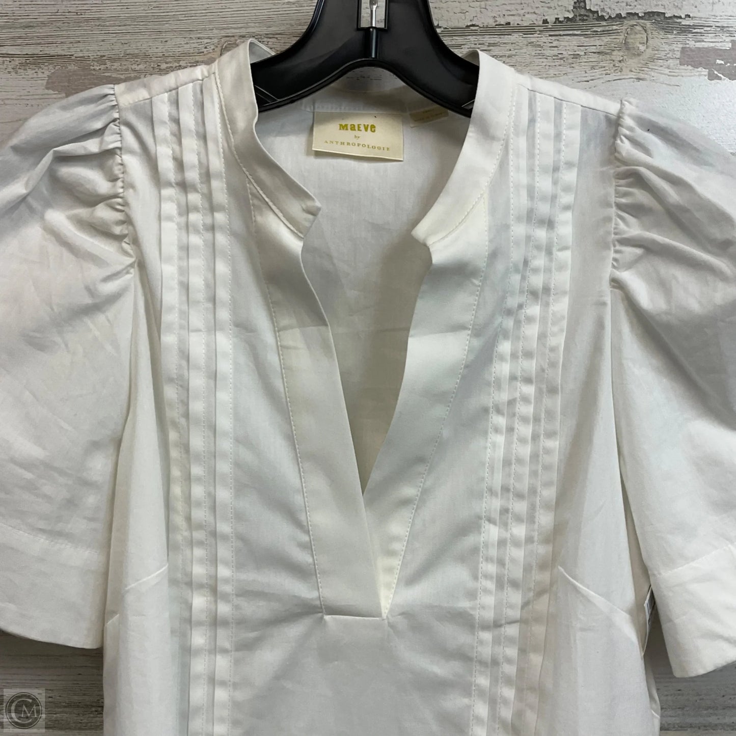 Blouse Short Sleeve By Maeve In White, Size: S