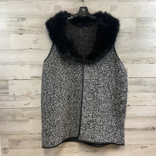 Vest Sweater By Talbots In Black & White, Size: 1x