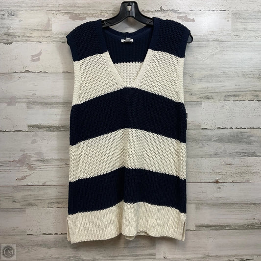 Vest Sweater By J. Jill In Brown & Cream, Size: L
