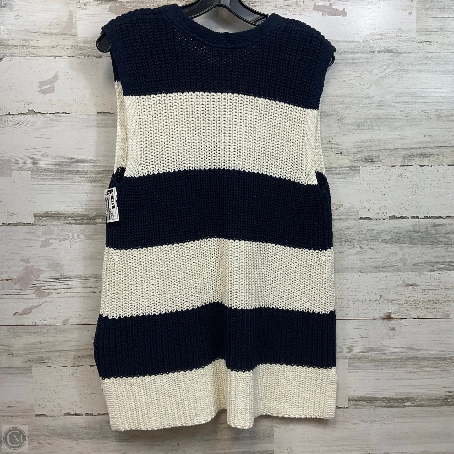 Vest Sweater By J. Jill In Brown & Cream, Size: L