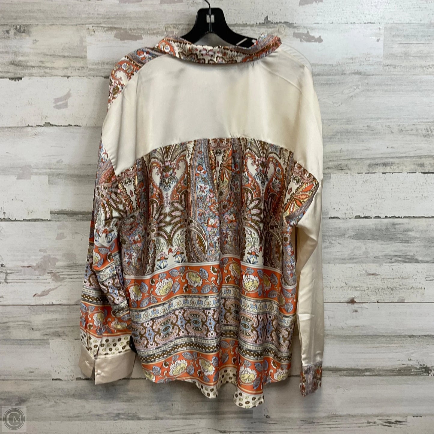Blouse Long Sleeve By Easel In Cream, Size: 1x