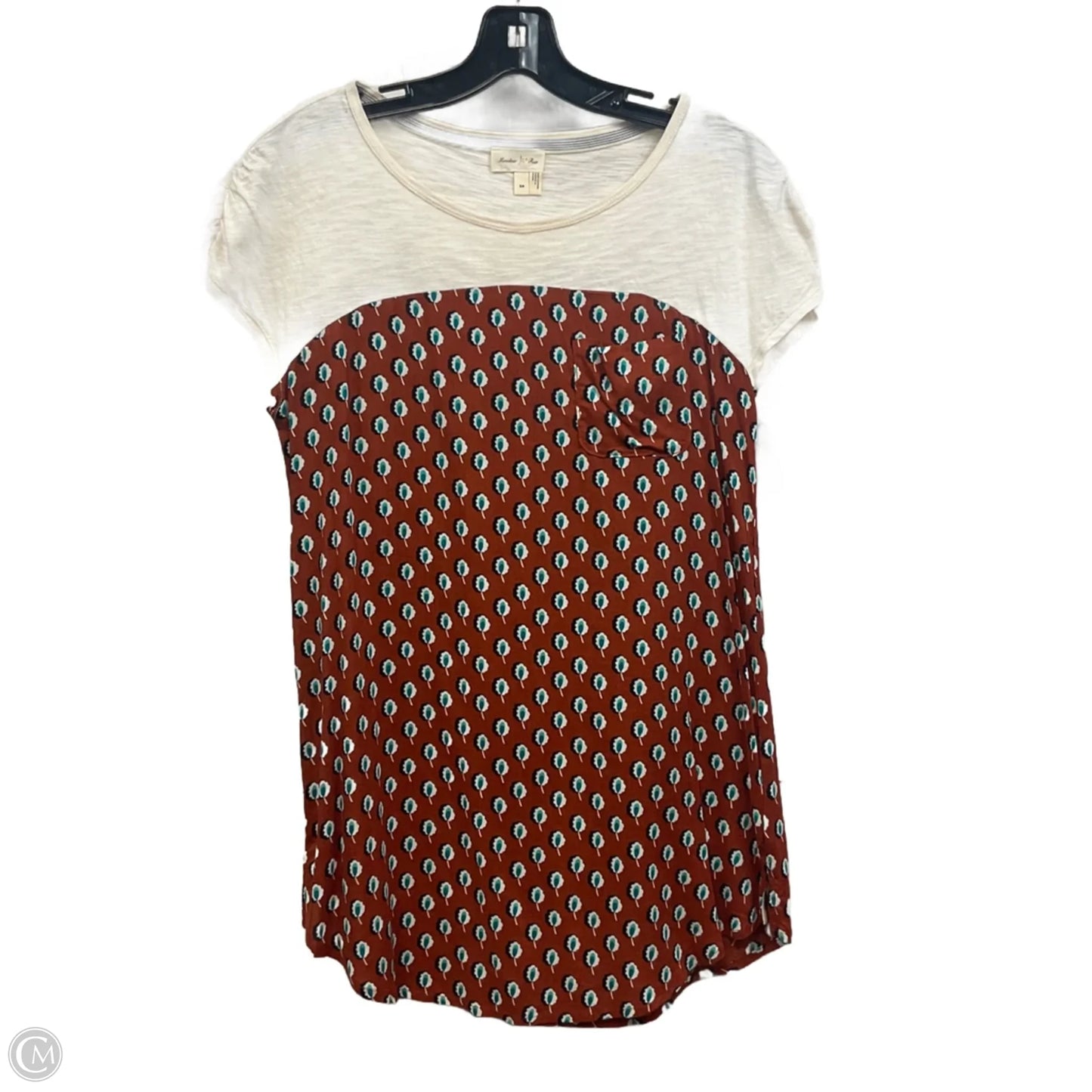 Top Short Sleeve Basic By Meadow Rue In Brown, Size: Xs