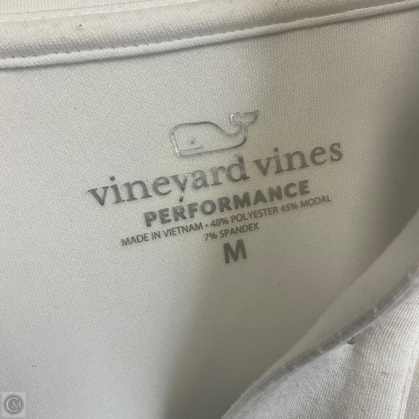 Top Long Sleeve By Vineyard Vines In White, Size: M