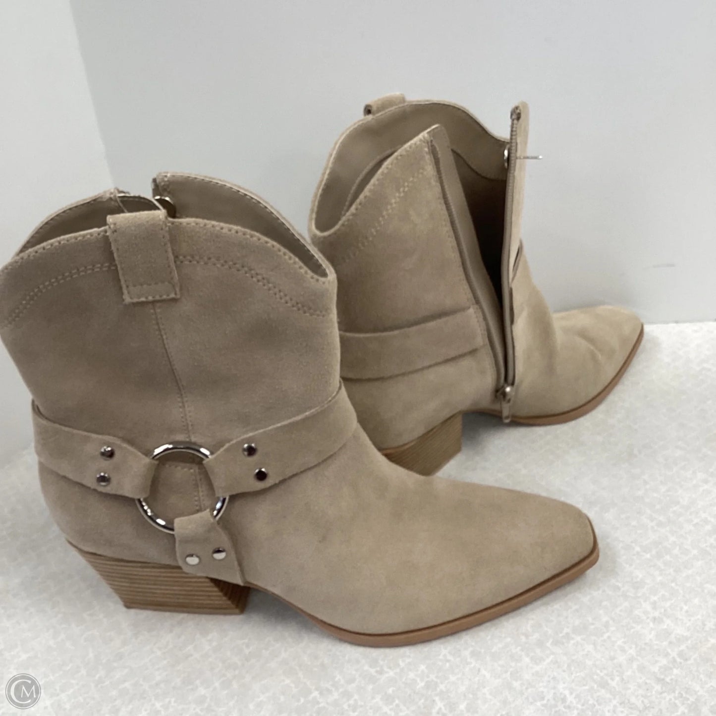 Boots Ankle Heels By Open Edit In Cream, Size: 9