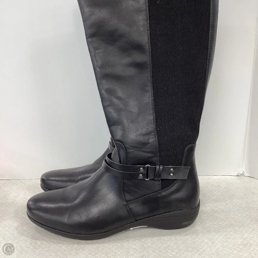 Boots Knee Flats By Cloudwalkers In Black, Size: 12