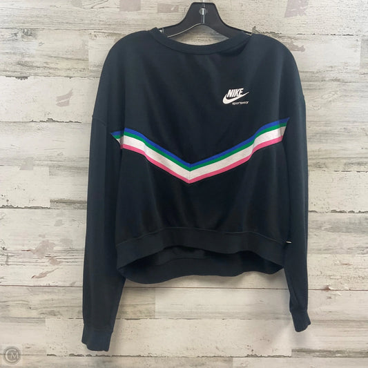 Athletic Sweatshirt Crewneck By Nike Apparel In Black, Size: L