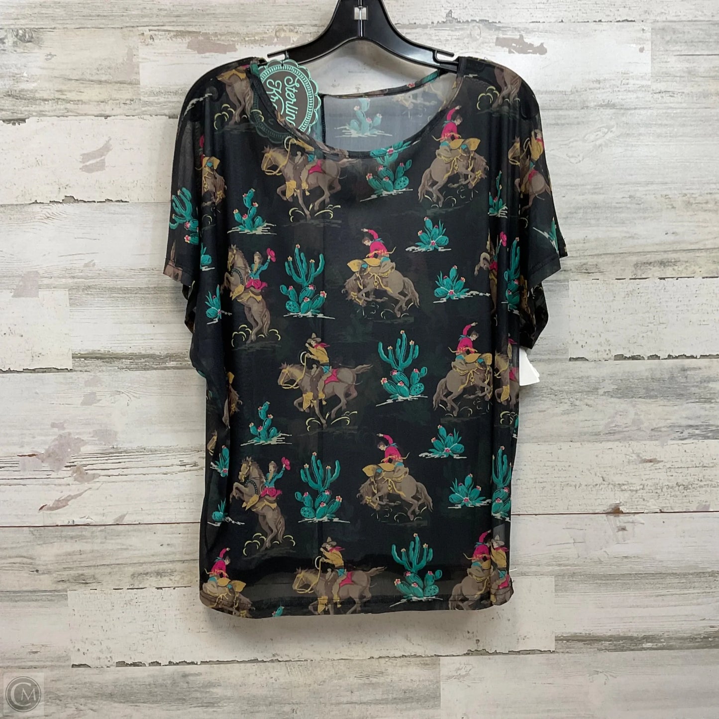 Top Short Sleeve By Sterling Kreek In Black, Size: Xs