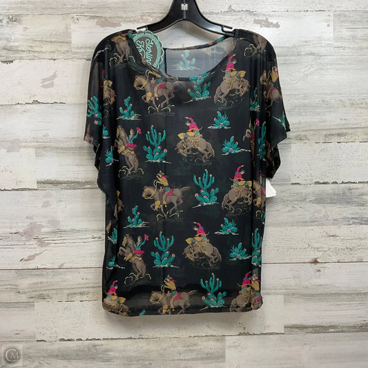 Top Short Sleeve By Sterling Kreek In Black, Size: Xs