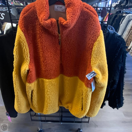 Jacket Fleece By stoic  In Orange & Yellow, Size: Xl