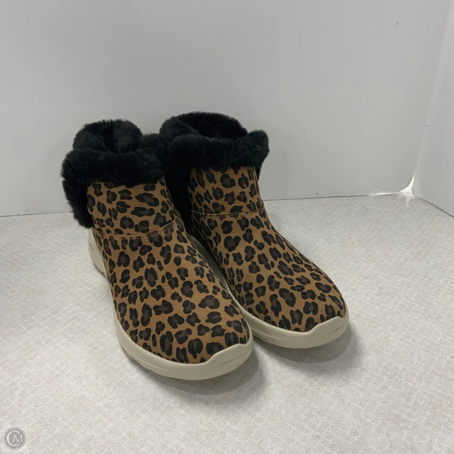 Boots Ankle Flats By Skechers In Animal Print, Size: 9