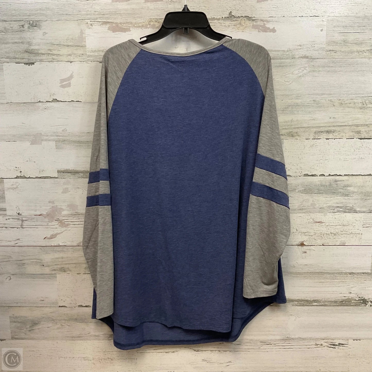 Top Long Sleeve By Vislily In Blue, Size: 2x