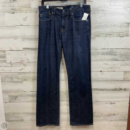 Jeans Straight By Ag Jeans In Blue Denim, Size: 10