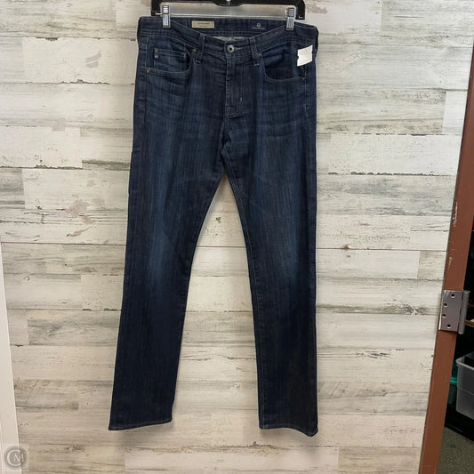 Jeans Straight By Ag Jeans In Blue Denim, Size: 10