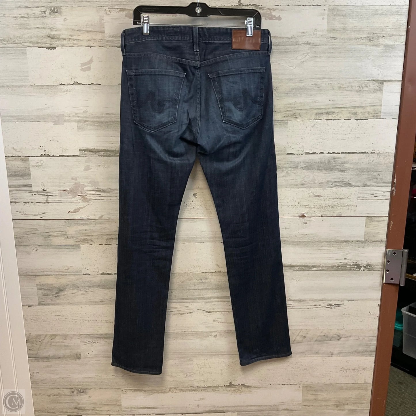 Jeans Straight By Ag Jeans In Blue Denim, Size: 10
