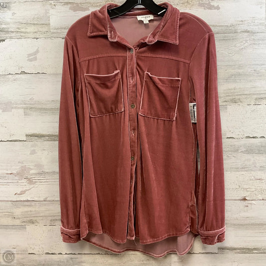 Blouse Long Sleeve By Umgee In Pink, Size: S