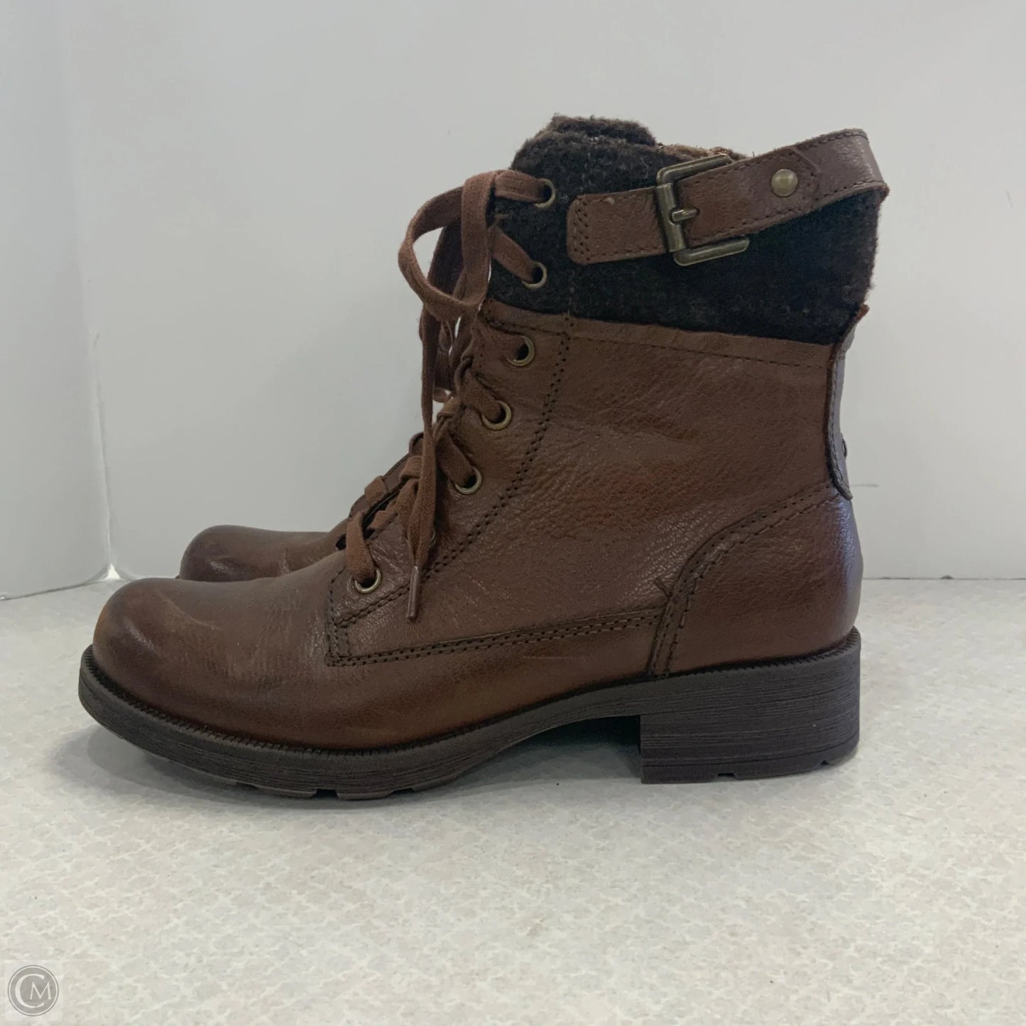 Boots Ankle Heels By Earth Origins In Brown, Size: 8.5