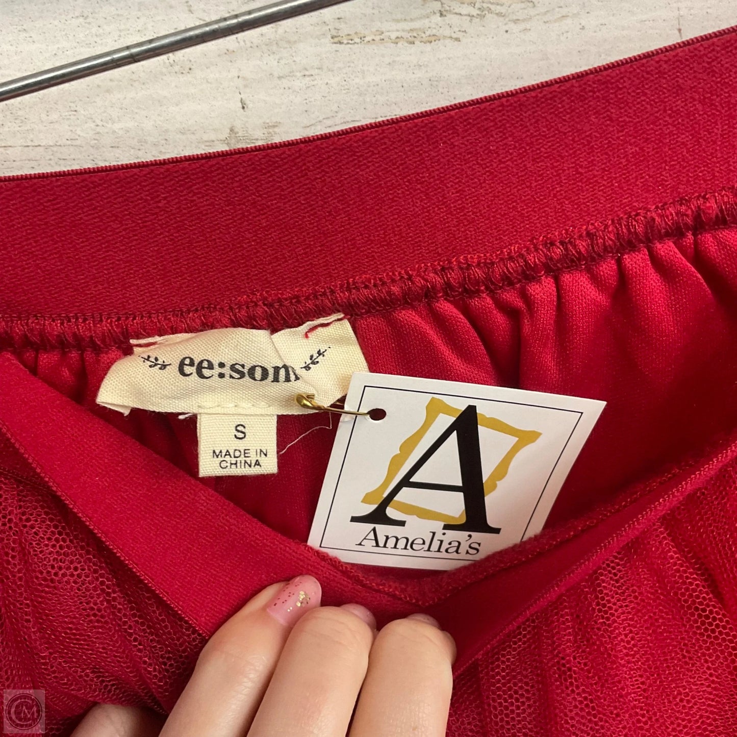 Skirt Midi By Ee Some In Red, Size: S