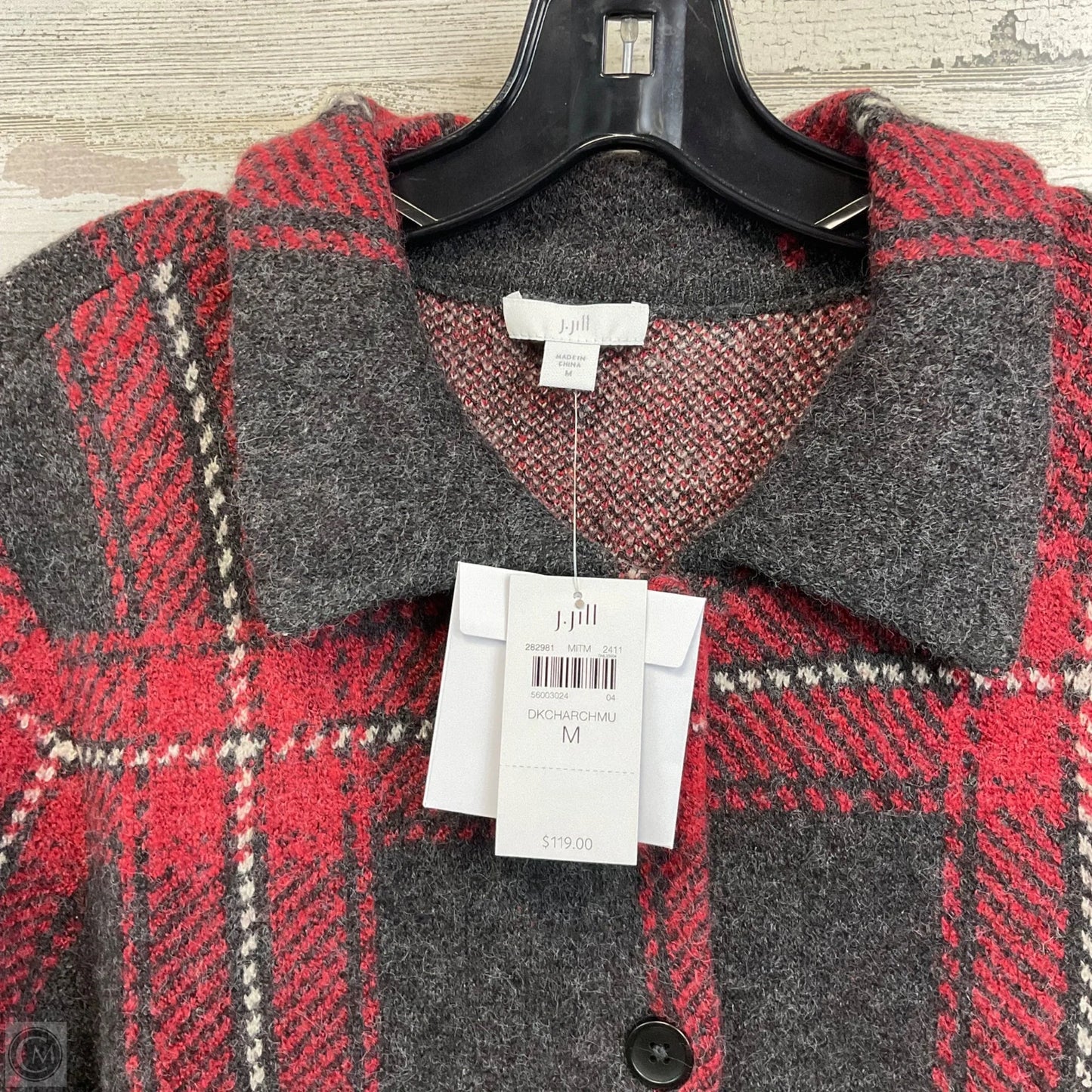 Sweater Cardigan By J. Jill In Red, Size: M