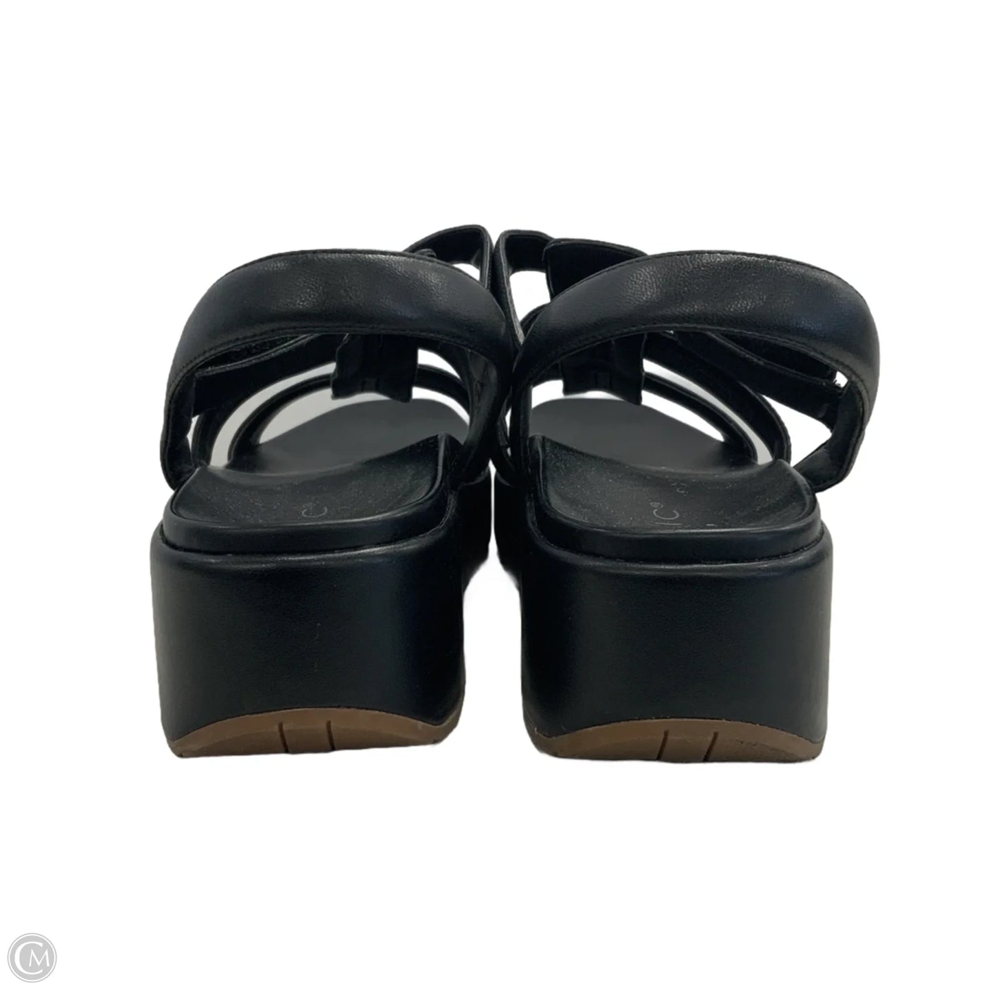 Sandals Heels Wedge By Vionic In Black, Size: 12