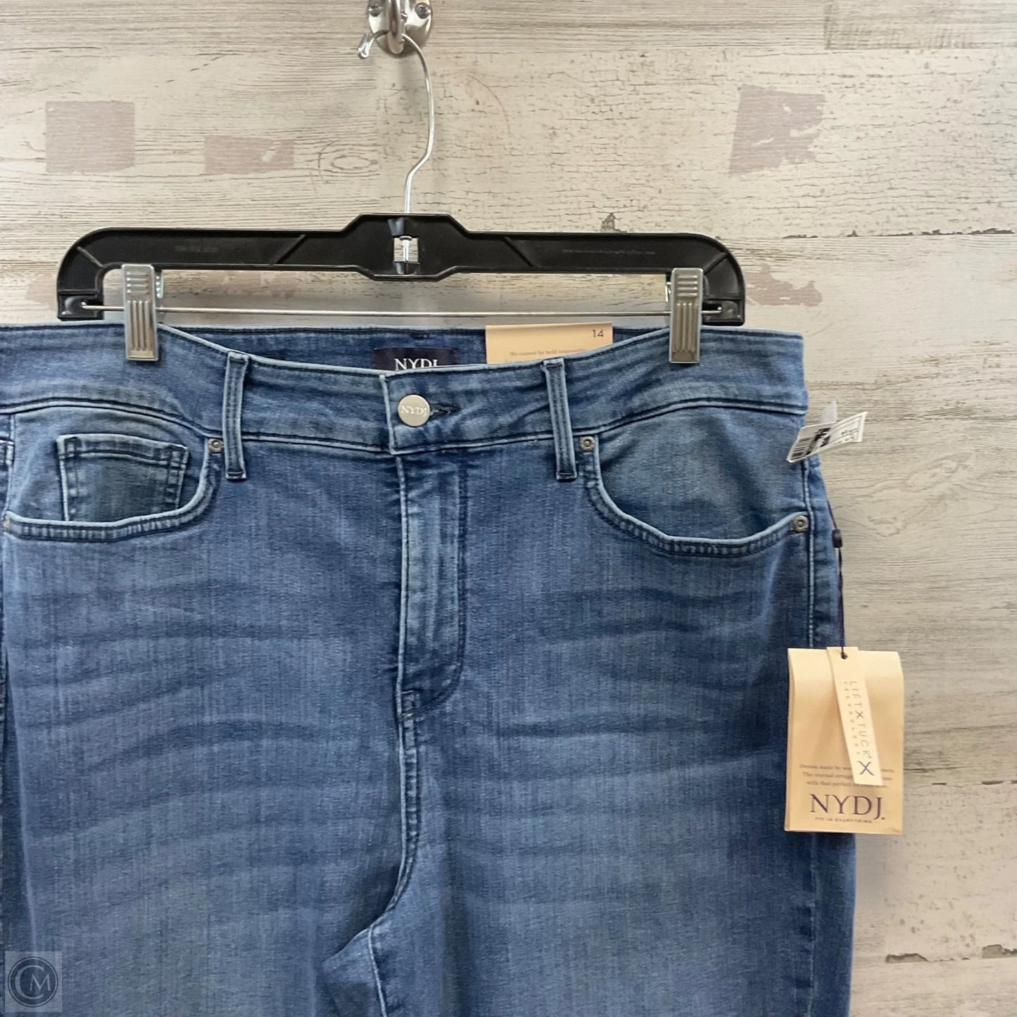 Jeans Straight By Not Your Daughters Jeans In Blue Denim, Size: 14