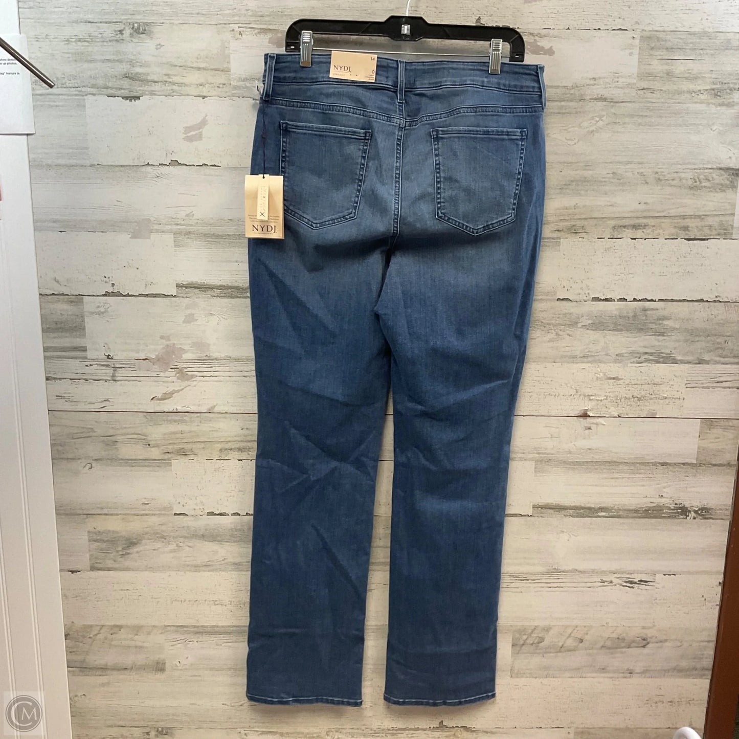 Jeans Straight By Not Your Daughters Jeans In Blue Denim, Size: 14