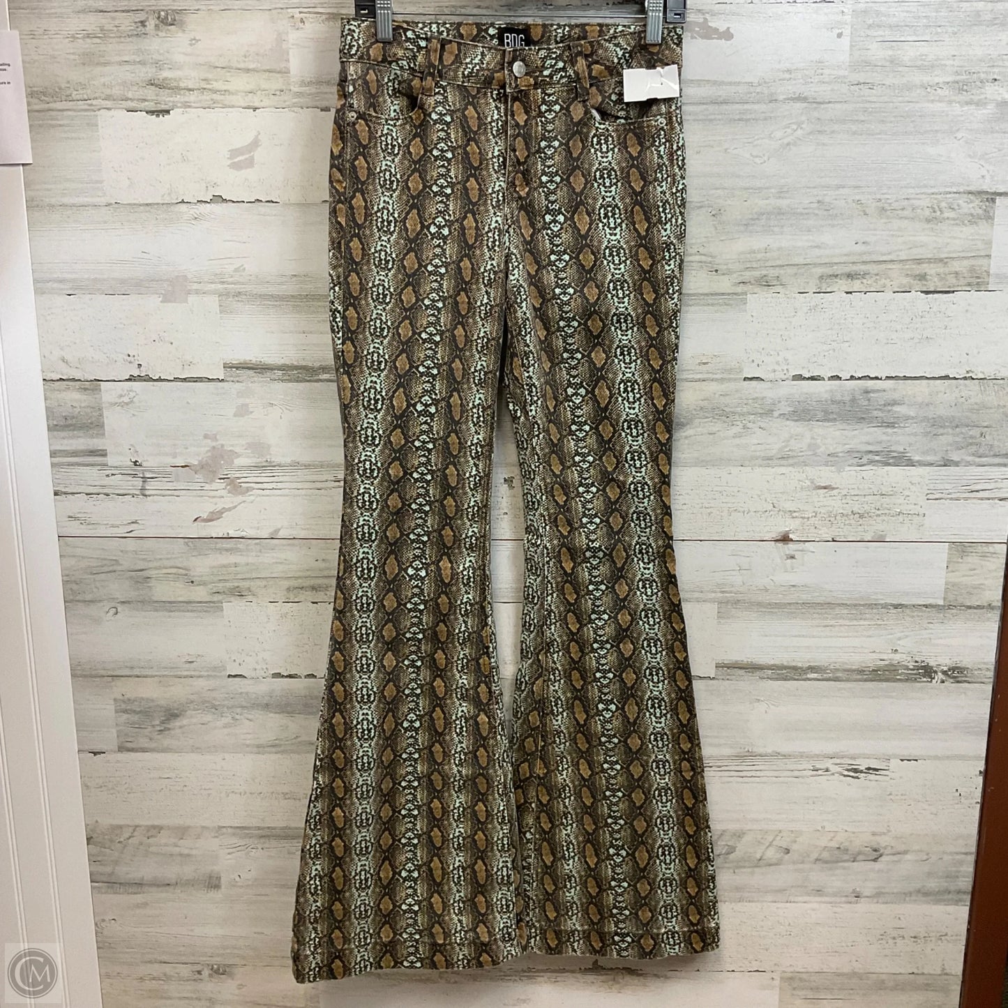 Jeans Flared By Bdg In Snakeskin Print, Size: 2