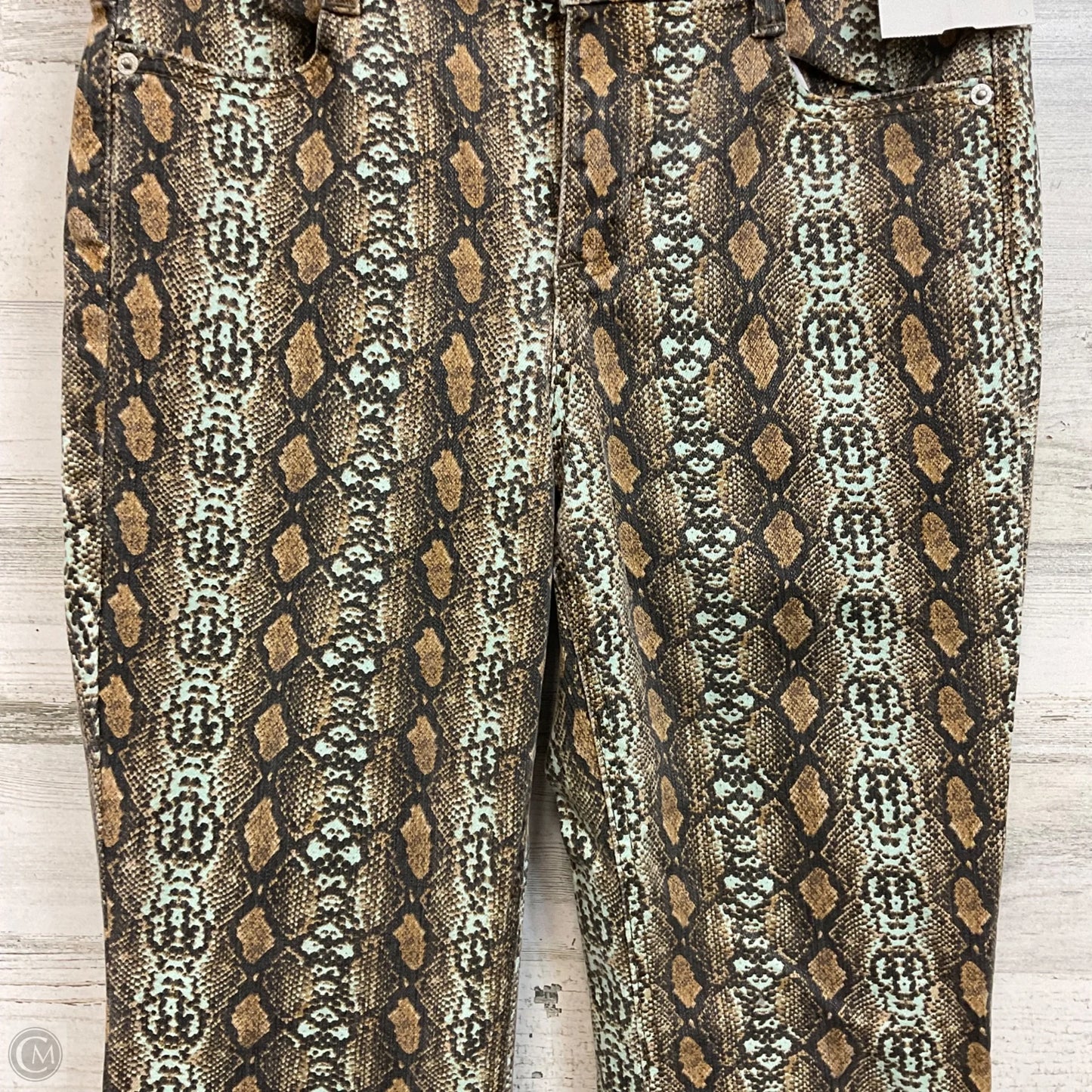 Jeans Flared By Bdg In Snakeskin Print, Size: 2