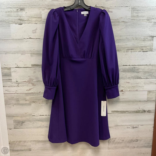 Dress Work By Calvin Klein In Purple, Size: L