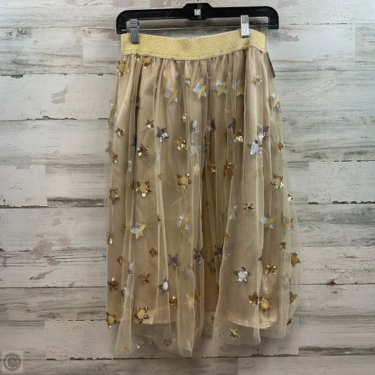 Skirt Midi By Pink Owl In Gold, Size: L