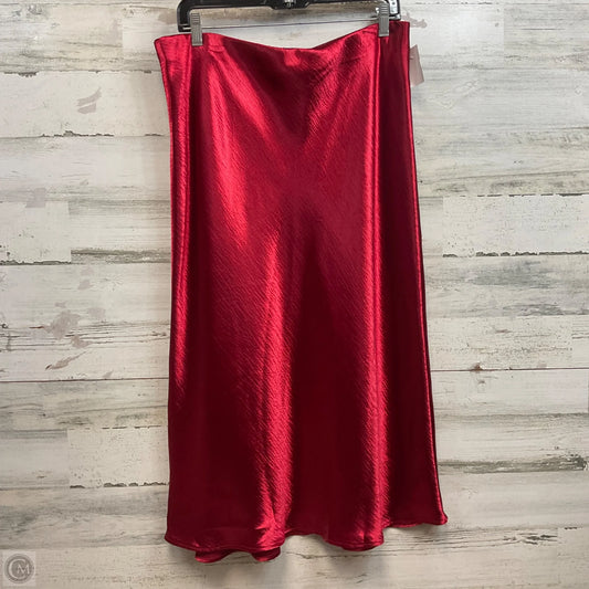 Skirt Midi By A New Day In Red, Size: Xl