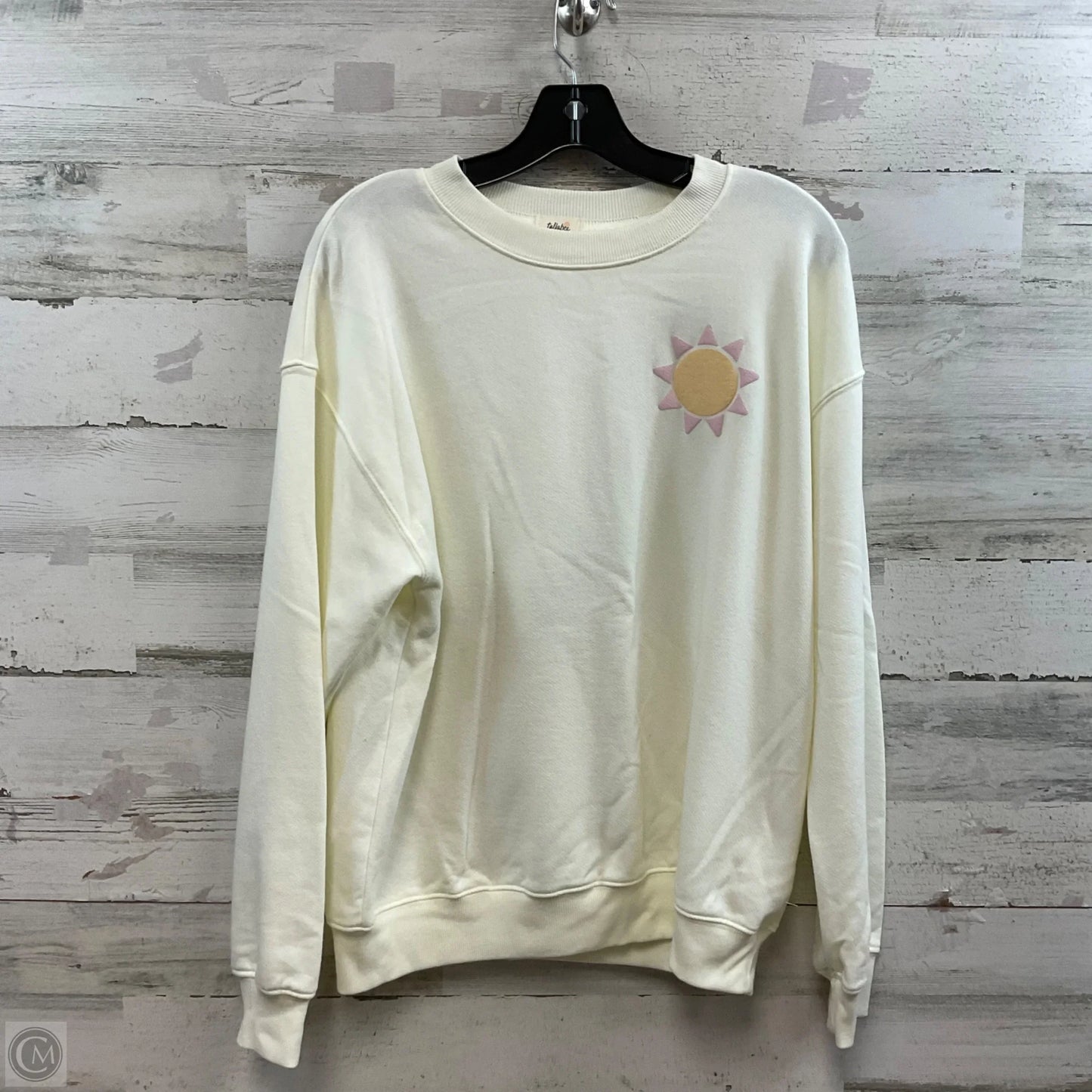Sweatshirt Crewneck By Tullabee In Cream, Size: M