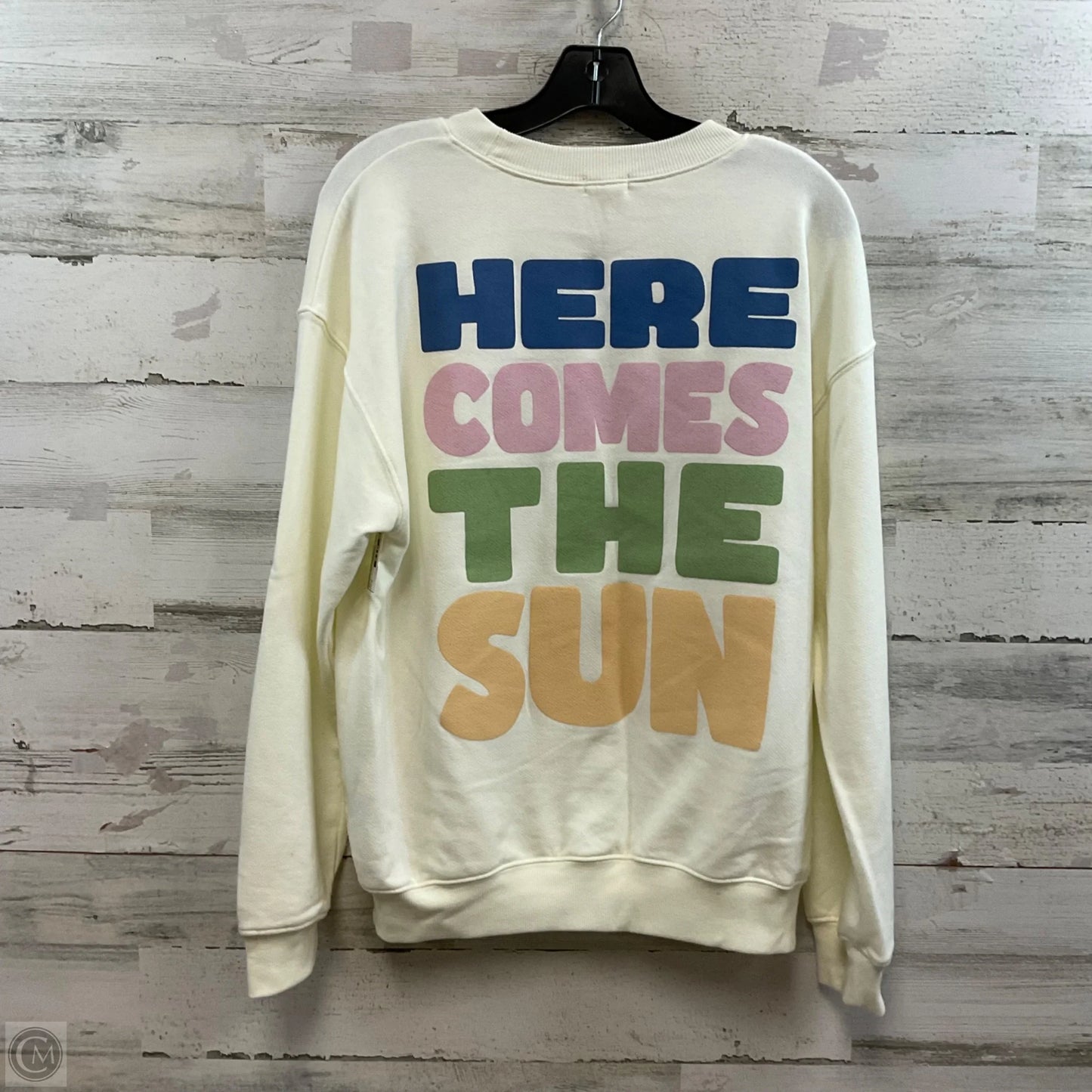 Sweatshirt Crewneck By Tullabee In Cream, Size: M